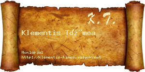 Klementis Tímea névjegykártya